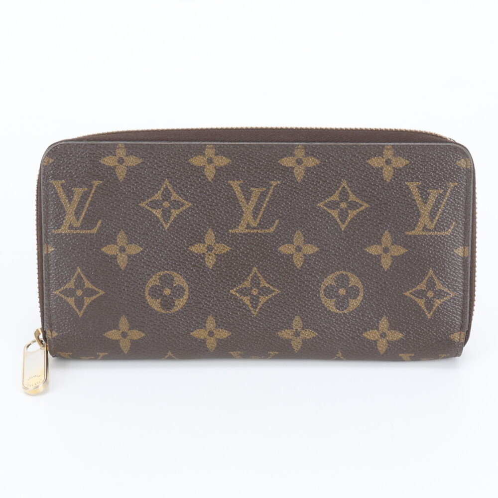 Louis Vuitton Monogram Zippy Wallet M41895 Leather Long Wallet, Round Zipper,...